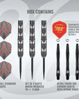 SHOT WARRIOR AWE STEEL TIP DART SET - 90% TUNGSTEN BARRELS