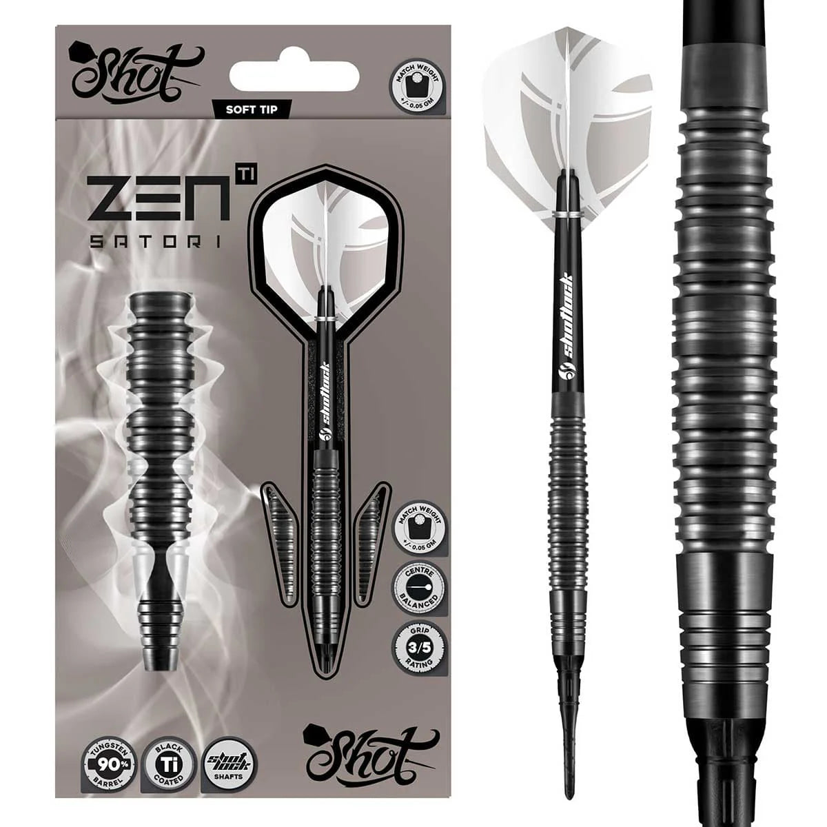 FLÉCHETTES SHOT ZEN SATORI POINTE SOUPLE - BARREAUX EN TUNGSTÈNE À 90%