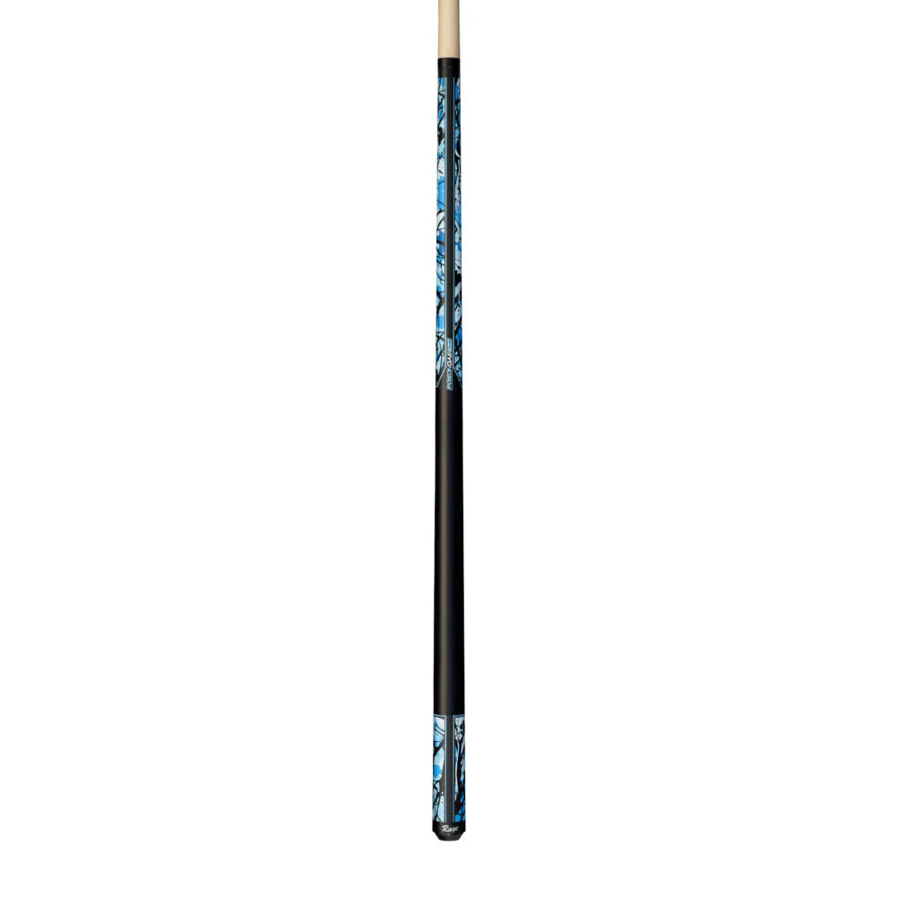RAGE POOL CUE MATTE BLUE POISON OAK CAMO 13MM 19OZ