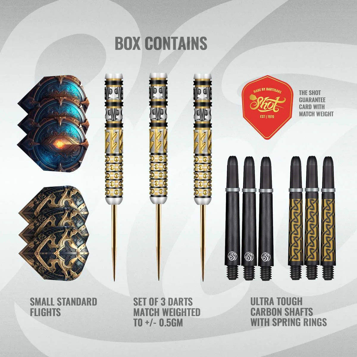 FLÉCHETTES SHOT VIKING ODIN POINTE D'ACIER - BARREAUX EN TUNGSTÈNE À 95%