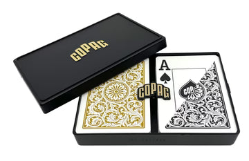 COPAG PLASTIC POKER DECK CARDS 1546 JUMBO BLACK AND GOLD
