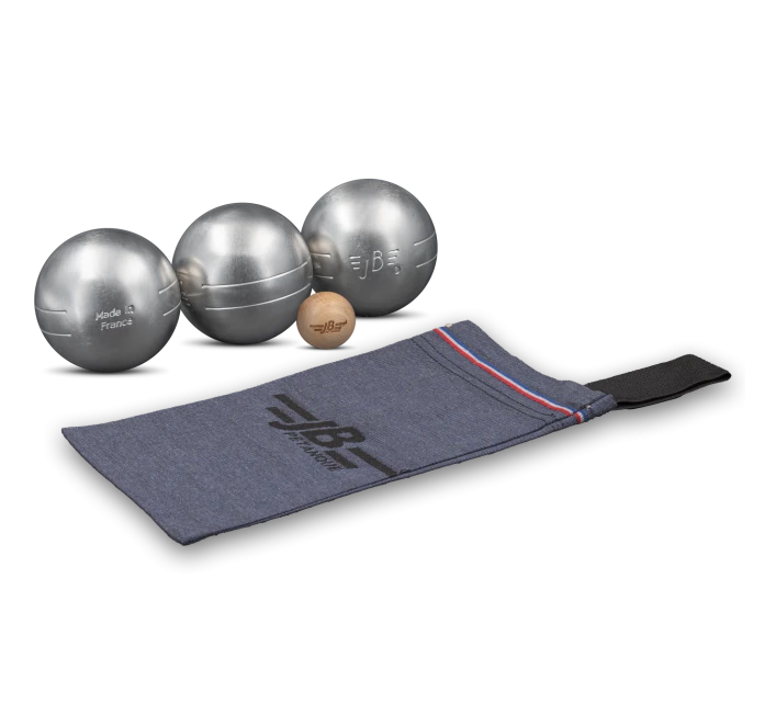 ENSEMBLE DE TROIS BOULES DE PÉTANQUE OBUT JB VINTAGE DUAL