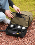 BOCCE BACKPACK OBUT UP TO 6 BALLS BLACK AND KAKI