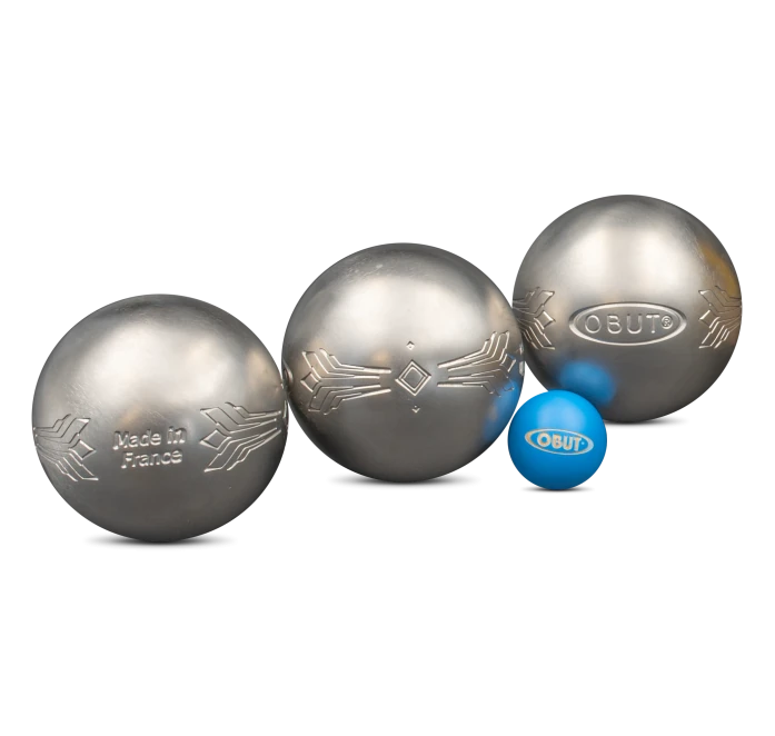 ENSEMBLE DE TROIS BOULES DE PÉTANQUE OBUT CHEYENNE