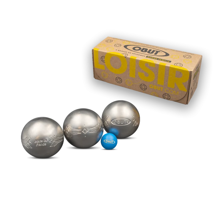ENSEMBLE DE TROIS BOULES DE PÉTANQUE OBUT CHEYENNE