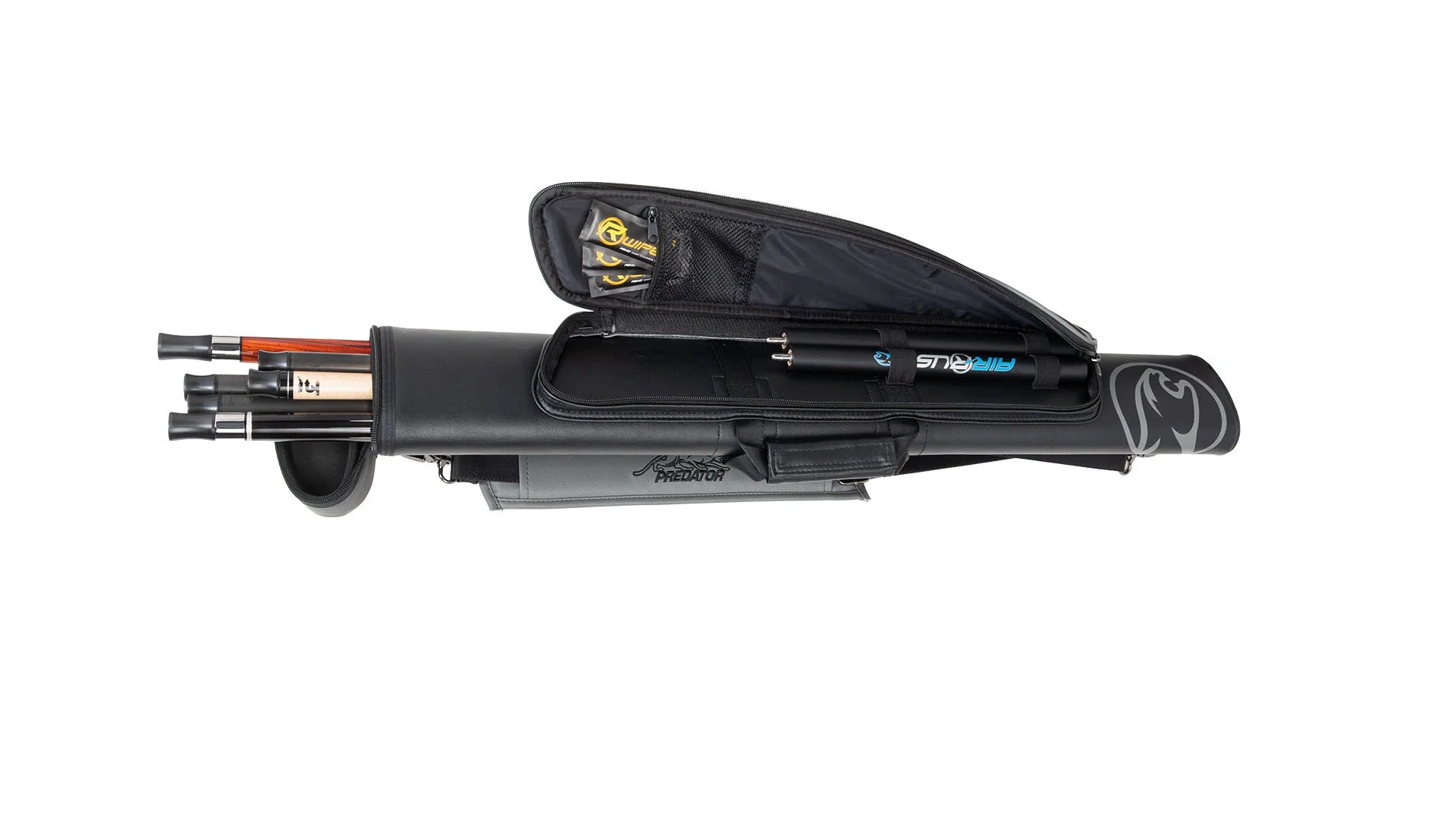 PREDATOR ROADLINE BLACK AND GREY HARD POOL CUE CASE - 2B/4S