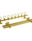WALLMOUNT CUE RACK 2 PC - BRASS
